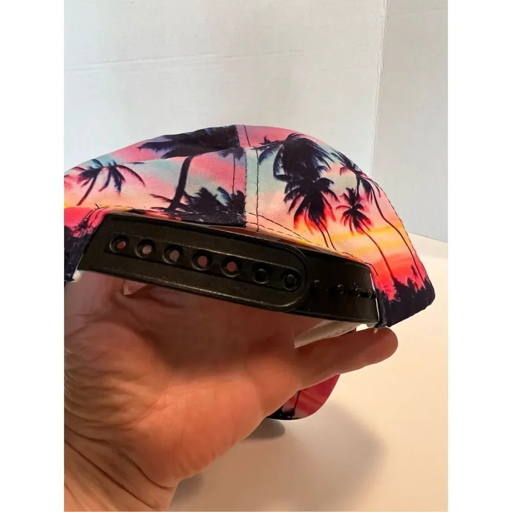 New York Hat Cap - Palm Tree Design - One Size Fits Most